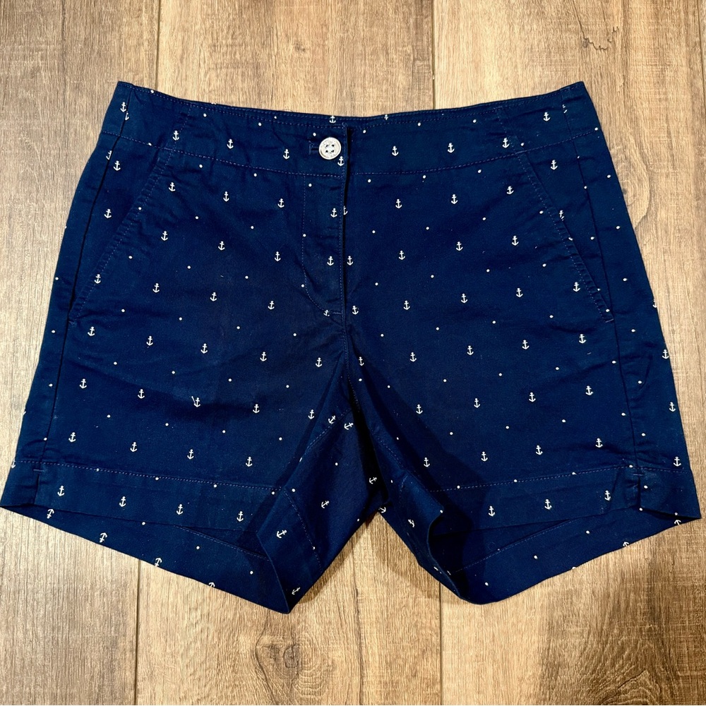 Nautica Navy Shorts with White Anchor Print
